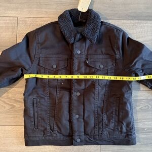 Levi's Black Sherpa Collar Denim-Style Jacket